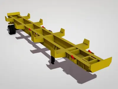 Trailer port Low-poly 3D model