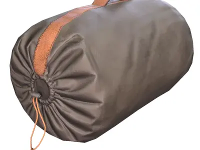 Folded Sleeping Bag Low-poly 3D model