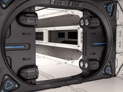 Sci Fi Corridor 02 3D model