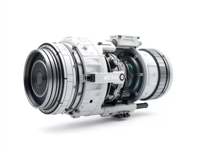 Futuristic Camera Lens Model Pack for SciFi Environments Low-poly 3D model