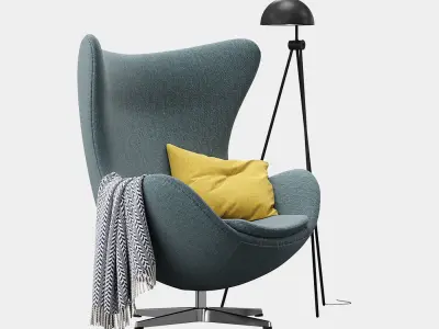  Egg lounge chair  3D model