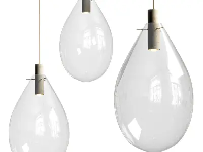 CB2 Calandra Glass Pendant Lamp 3D model