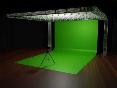 Professional Studio  Low-poly 3D model
