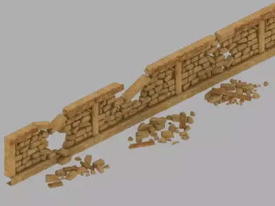 Desert Palace - Broken Wall 3D model