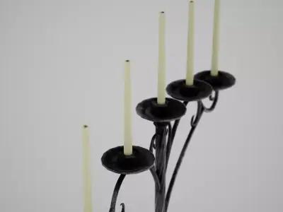 Decorative Medieval Candelabra-Game Ready Low-poly 3D model