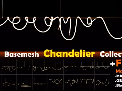 Collection of 16 Linear Lighting 3d Models-Free Material 3D model