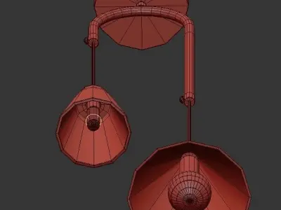 ADRIELL gold pendant light 3D model