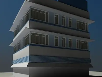 HD Hotel Building  Free 3D model