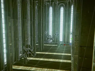 Medieval - High Hall  Low-poly 3D model