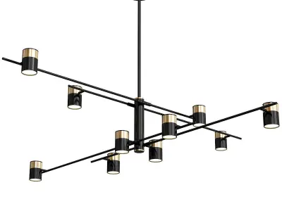 Casa 2 modern pendant light - gold 3D model