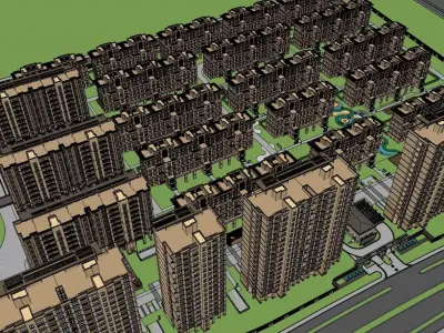 housing development village  3D model
