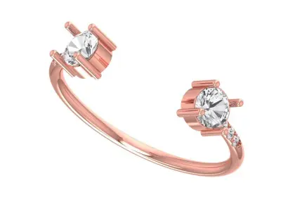 Women Light Weight Band Ring 3D print model 16