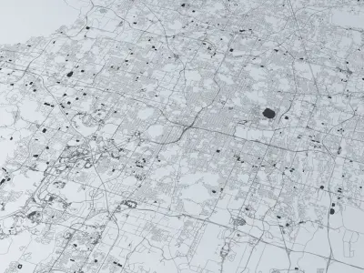 Orlando Road Network and Streets 3D model