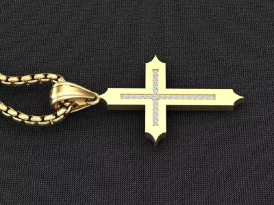 Cross Light Gold 3CP094 3DM STL 3D model