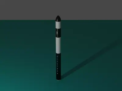 Electron Rocket Low-poly 3D model