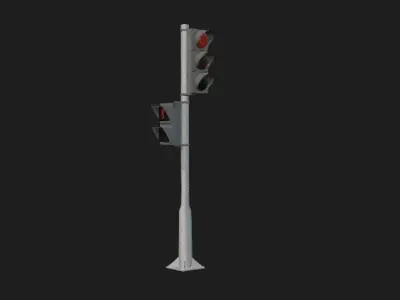 Traffic Signals pack Low-poly 3D model