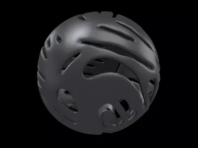 Abstract Sphere v14 003 Low-poly 3D model