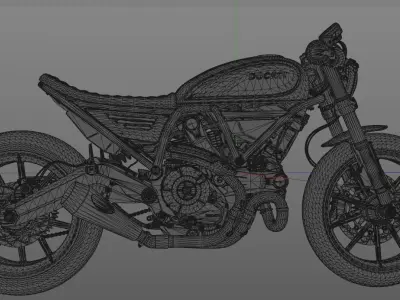 Ducati Scrambler  3D Motorcycle 3D model