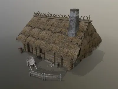 Medieval Cottage Low-poly 3D model buy