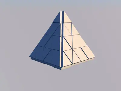Sci Fi Pyramid Shape Triangle Low-poly 3D model 3D model