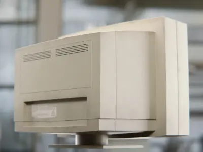 Vintage Monitor 80s Low-poly 3D model