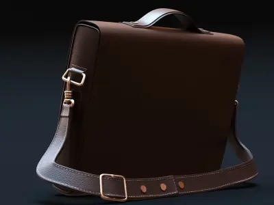 Leather Briefcase 3D model