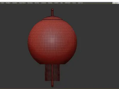  Cascade Chains Wall Lamp Low-poly 3D model