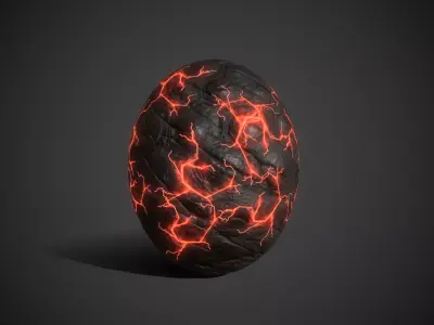 Dragon Egg Low-poly 3D model
