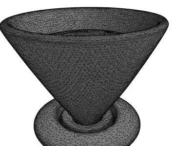 Pour Over Coffee Dripper V60 Low-poly 3D model