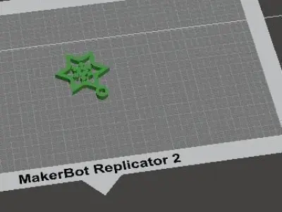 Snowflake pendant 3D print model