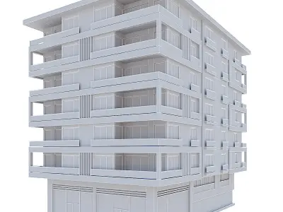 Modern Residential Building 14 3D model