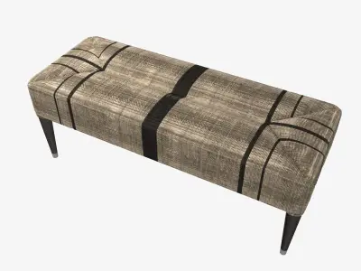 Palecek Fritz Rope Bench 3d model 3D model