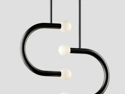 Double Pendant C Lights from Bower Studios 3D model
