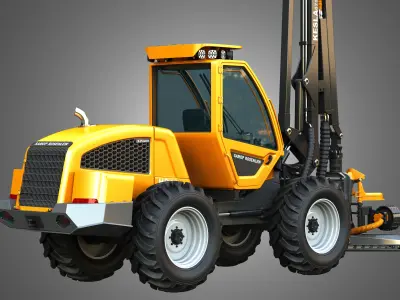 HR46X - Forestry Harvester 3D model