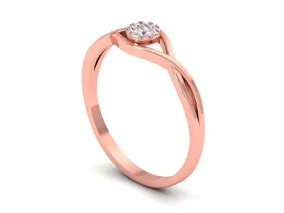 Solitaire Engagement Women Light Weight Rings 3D print model purchase