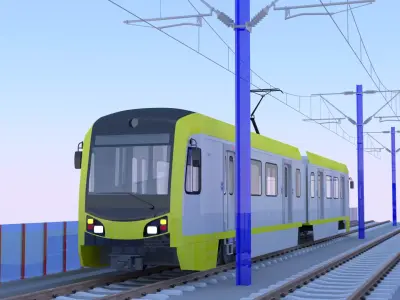 LA light rail bridge 3D model