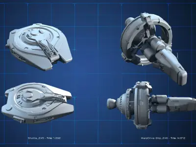 LOW - SPACE Vol07 Low-poly 3D model