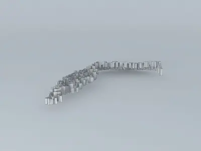 Street Of Gold Medals Trees 02 Free 3D model