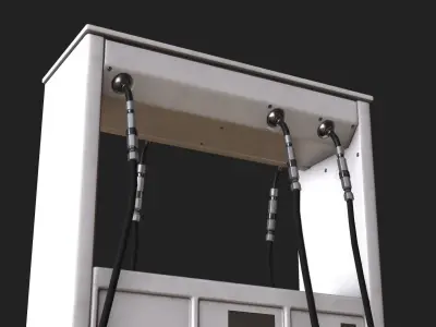 Modern Gas Dispenser Pump Low-poly 3D model