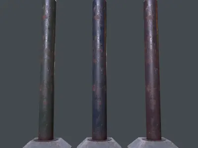 Post Barrier 3D model
