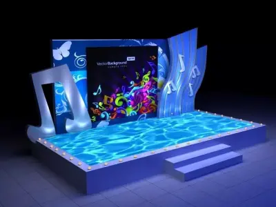 Stage party concert fashion catwalk T station  53 3D model