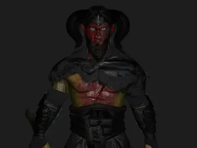 AAA 3D MODEL FANTASY HORROR DEMON CHARACTER - BLOODY DEMON HORN