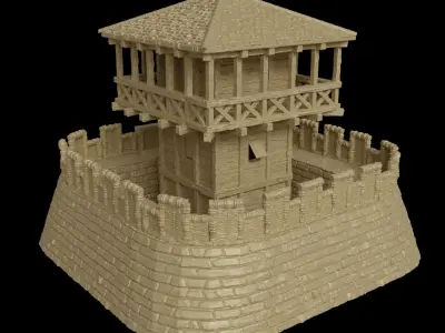 Roman Watchtower Tabletop Terrain 28 MM 3D print model