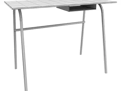 DESK TABLE GOOD PLASTIC SALT DUNE 3D model