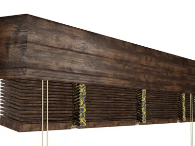 Dark Wood Venetian Blind Free 3D model