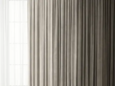 Curtain set 01 3D model