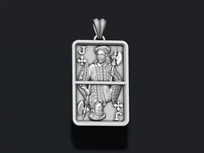 Club Jack playing card pendant light 3D print model