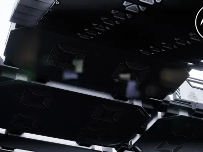 Sci Fi Modular Stairs Low-poly 3D model