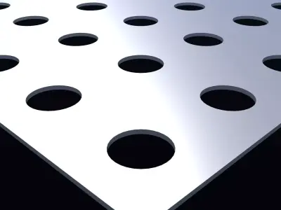 Perforated panel with 16 percent opening 25O65 3D model
