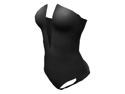 Ladies Strapless Bodysuit V cut Low-poly 3D model
